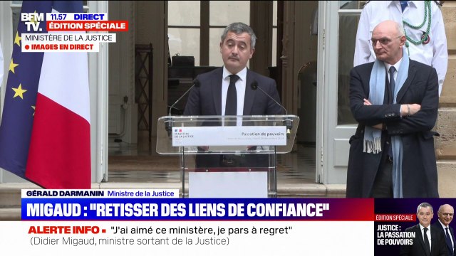 Gérald Darmanin (ministre de la Justice): Je serai toujours du côté des victimes, et jamais du côté des délinquants et des criminels définitivement condamnés
