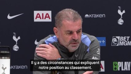 Tottenham - Postecoglou : “Nous devons améliorer notre classement”
