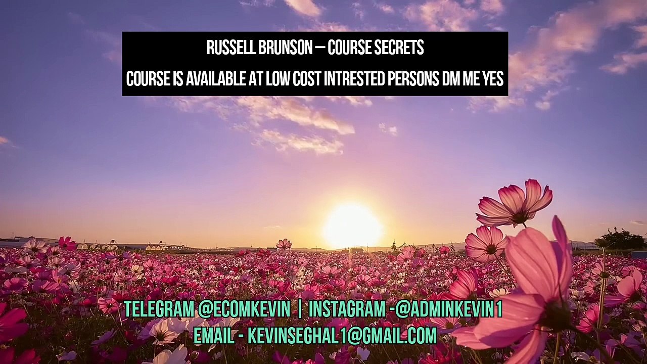 [Download]Russell Brunson – Course Secrets [@Ecomkevin] telegram