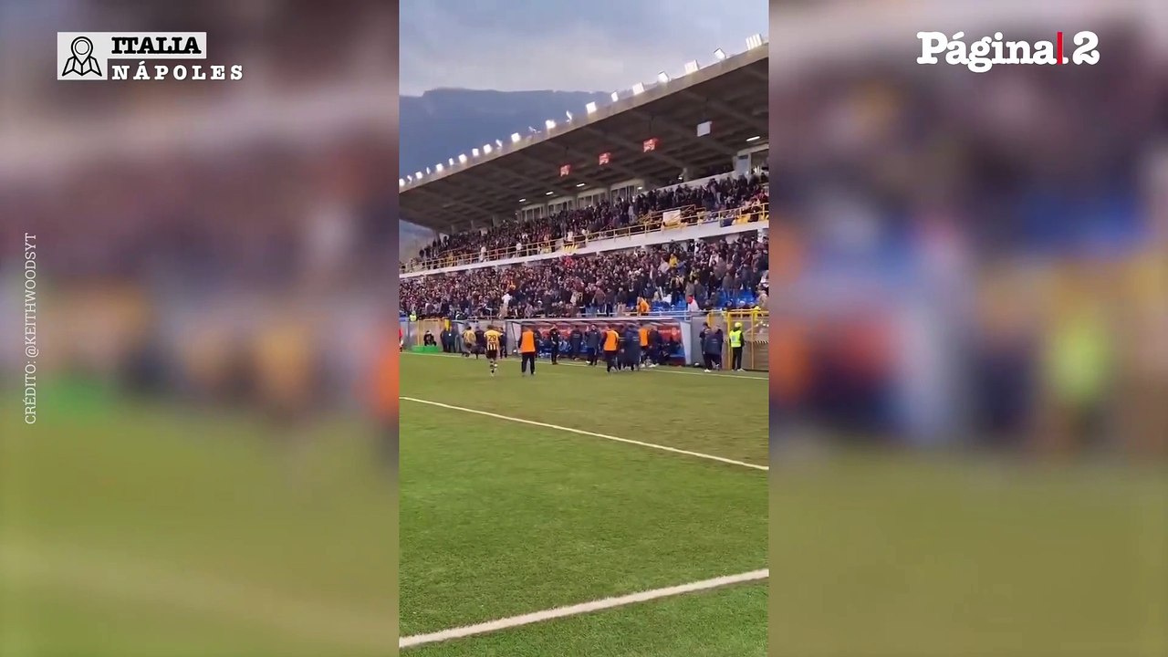 El bisnieto de Mussolini marcó un gol y desató una celebración fascista en la tribuna del Juve Stabia