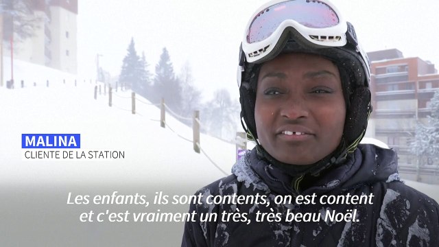 En Isère, la magie de Noël avec une neige abondante dans la station des Sept Laux