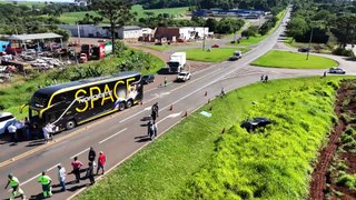 Colisão entre Gol e ônibus deixa dois mortos na BR-277 em Laranjeiras do Sul