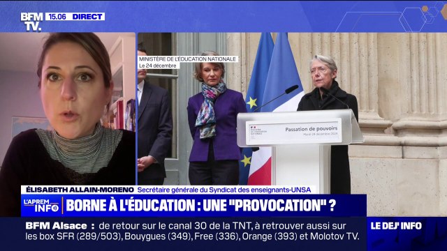 Élisabeth Borne à l'Éducation: On aura besoin que sa personnalité, sa capacité à peser servent l'intérêt de l'école (Syndicat des enseignants-Unsa)