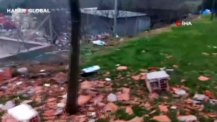 11 kişinin öldüğü mühimmat fabrikasındaki hasar böyle görüntülendi