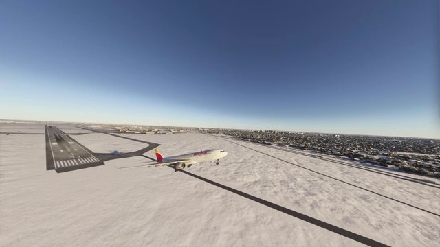 Glimmering Takeoff: Iberia A330 at Regina International Airport (YQR), Regina, Canada #flights #fly #flightlovers #Canada #USA #Japan #aviation #flying #FlyingLovers #aviationlovers