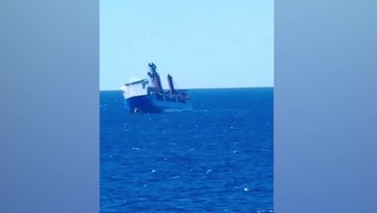 Watch: Russian ship sinks after mysterious explosion