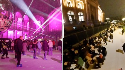 Presque 2h de queue pour entrer dans la plus patinoire au Grand Palais