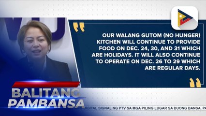 DSWD’s ‘Walang Gutom Kitchen’ open during the holidays except on Christmas, New Year