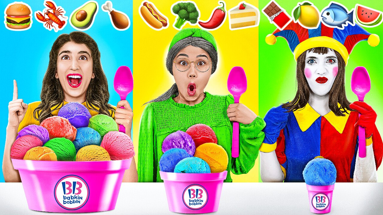 BIG, MEDIUM, AND SMALL PLATE CHALLENGE 🍧Small and Giant Fun Sweet Food! 🎉by GiGaZoom