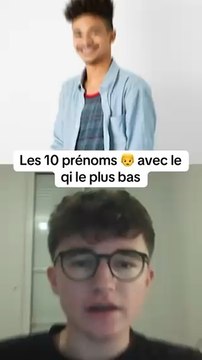 Les 10 prénoms de garçons avec le qi le plus bas 👀 #prenom #prénom #prenoms #classement #quiz