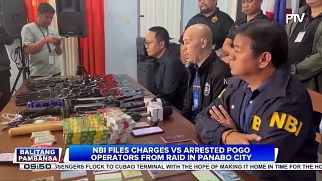 NBI files charges vs. arrested POGO operators from raid on warehouse in Brgy. Manay