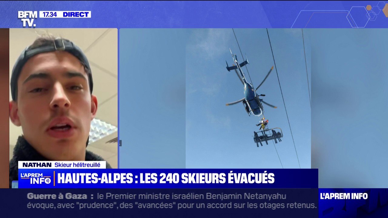 "Je suis resté 3h30 en haut": un skieur bloqué après la panne électrique d'un télésiège à SuperDévoluy témoigne