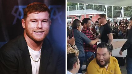 Saúl 'Canelo' Álvarez sorprende a sus trabajadores en la posada de su empresa "Canelo Energy"