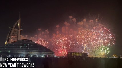 Burj Al Arab Happy New Year Fireworks - #dubai #sharjah