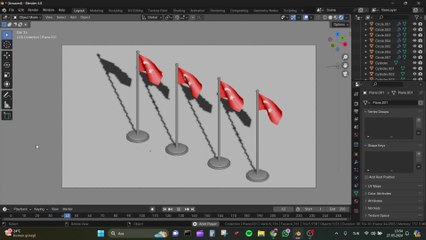 BLENDER | FLAG MODELLING | BAYRAM YAPIMI DALGALANDIRMASI