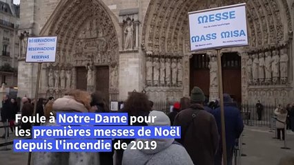 Notre-Dame accueille ses premières messes de Noël depuis l'incendie