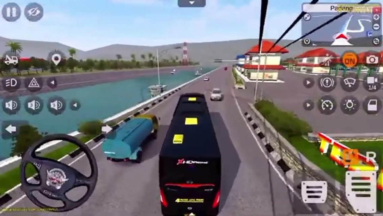 Coach bus simulator driving | passengers bus