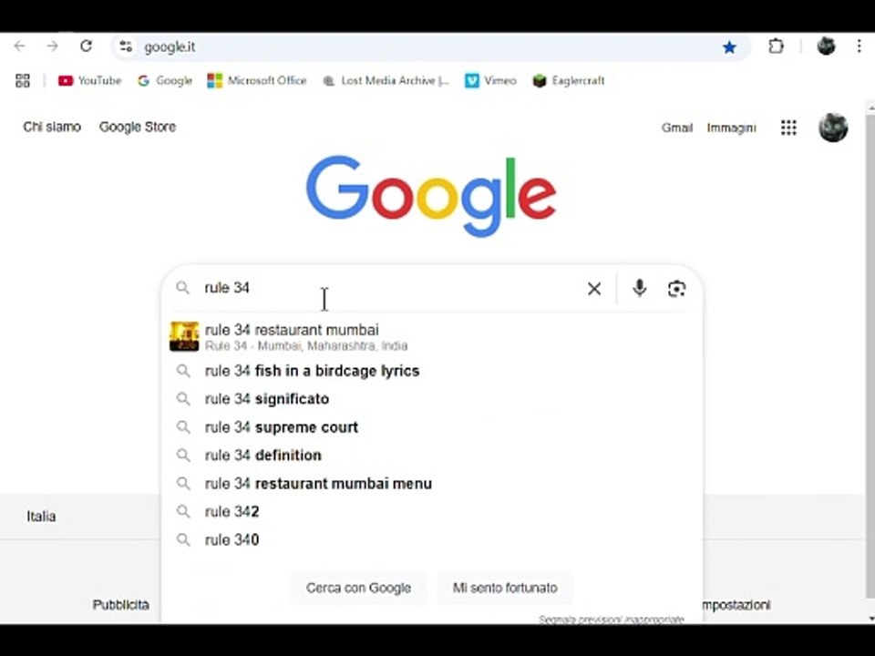 Im Feeling Luck Button - Never Type "rule34" And Press That Button