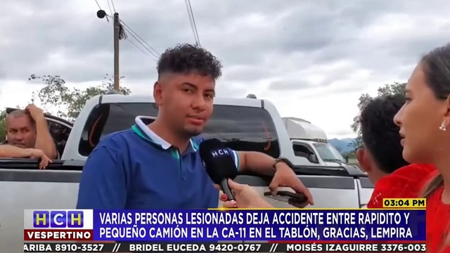 Más de 10 lesionados, deja aparatosa colisión entre rapidito y camión en Lempira