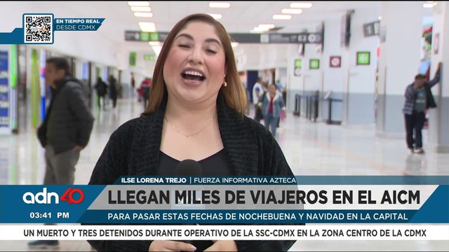Llegan miles de viajeros en el AICM para pasar las fechas decembrinas