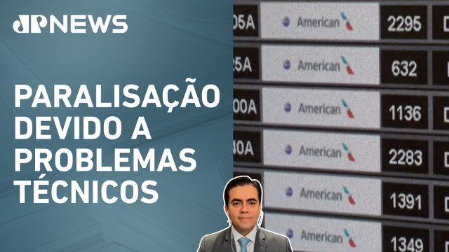 American Airlines cancela todos os voos internos nos Estados Unidos; Cristiano Vilela comenta