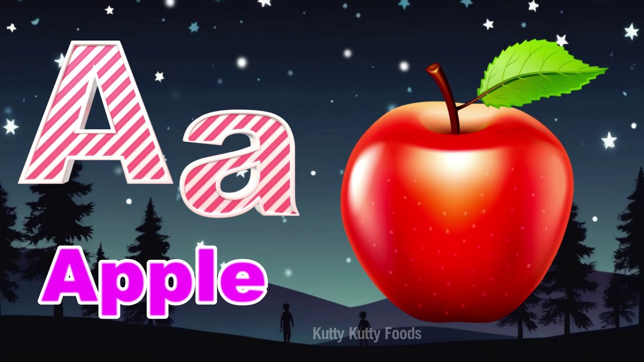 English alphabet song, A for apple, abcd learning, kids rhymes