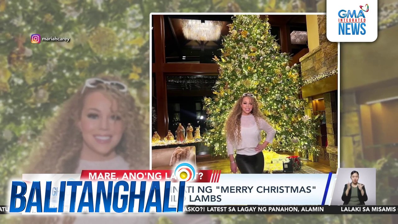 Mariah Carey, binati ng "Merry Christmas" ang kaniyang Filo Lambs | Balitanghali