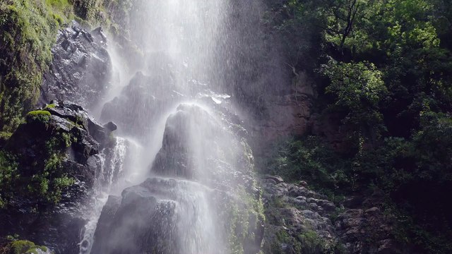 mixkit-waterfall-in-forest-2213-full-hd
