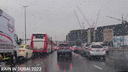 Rain Season in Dubai - Driving in Rain #dubai #sharjah