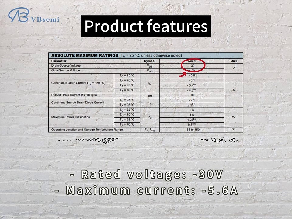 SSF1341-VB is a SOT23 package P-Channel field effect MOS tube