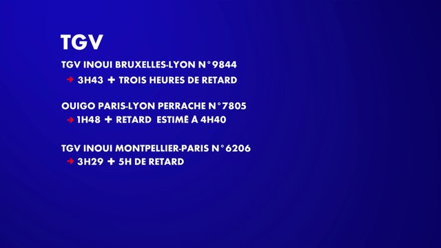 SNCF : une dizaine de TGV retardés le soir du réveillon de Noël après un «accident de personne»