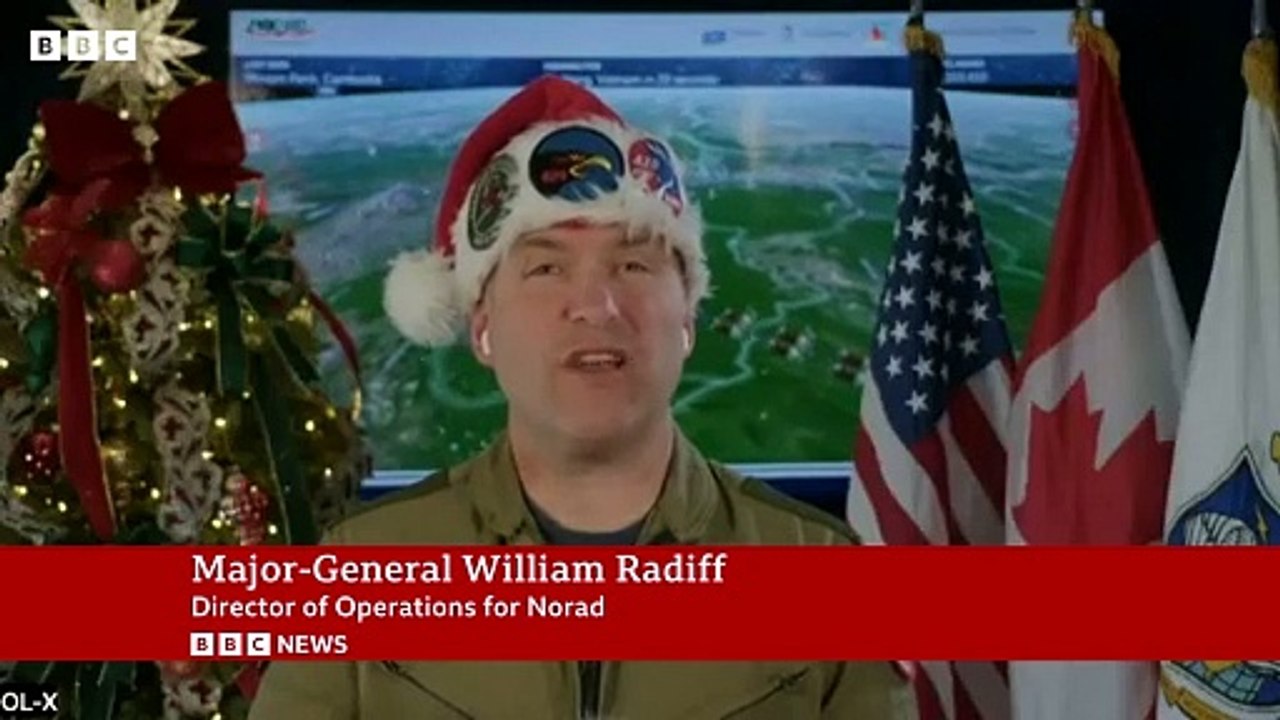 US military keeps a close eye on the progress of Father Christmas