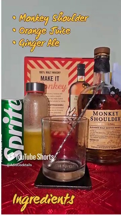 The OMG Cocktail | Orange Monkey Ginger Cocktail | Adi's Cocktails