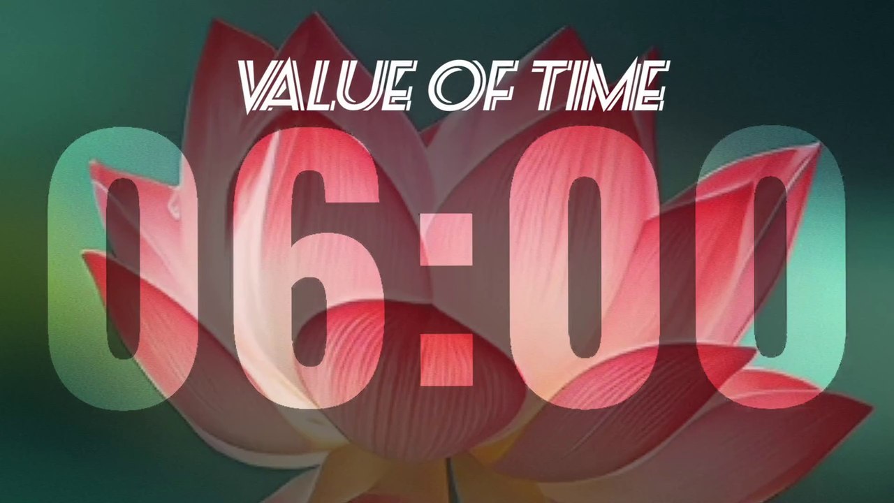 6 Minute Countdown Timer in 4k
