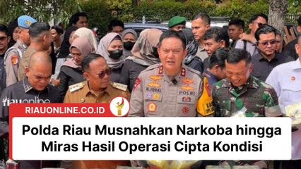 Polda Riau Musnahkan Narkoba hingga Miras Hasil Operasi Cipta Kondisi