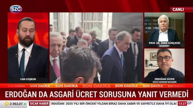 Erdoğan da asgari ücret sorusuna yanıt vermedi