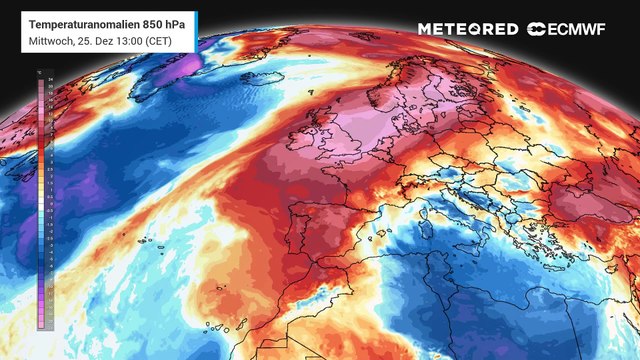 In der Höhe kommen bereits wieder sehr warme Luftmassen nach Europa - es ist deutlich zu warm für die Jahreszeit