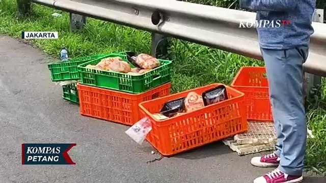 Detik-Detik Kecelakaan 2 Truk di Tol Jagorawi, 1 Orang Terluka