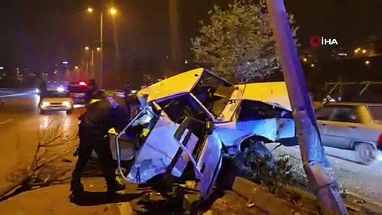 Tofaş'la yaptığı hız aydınlatma direğinde bitti 