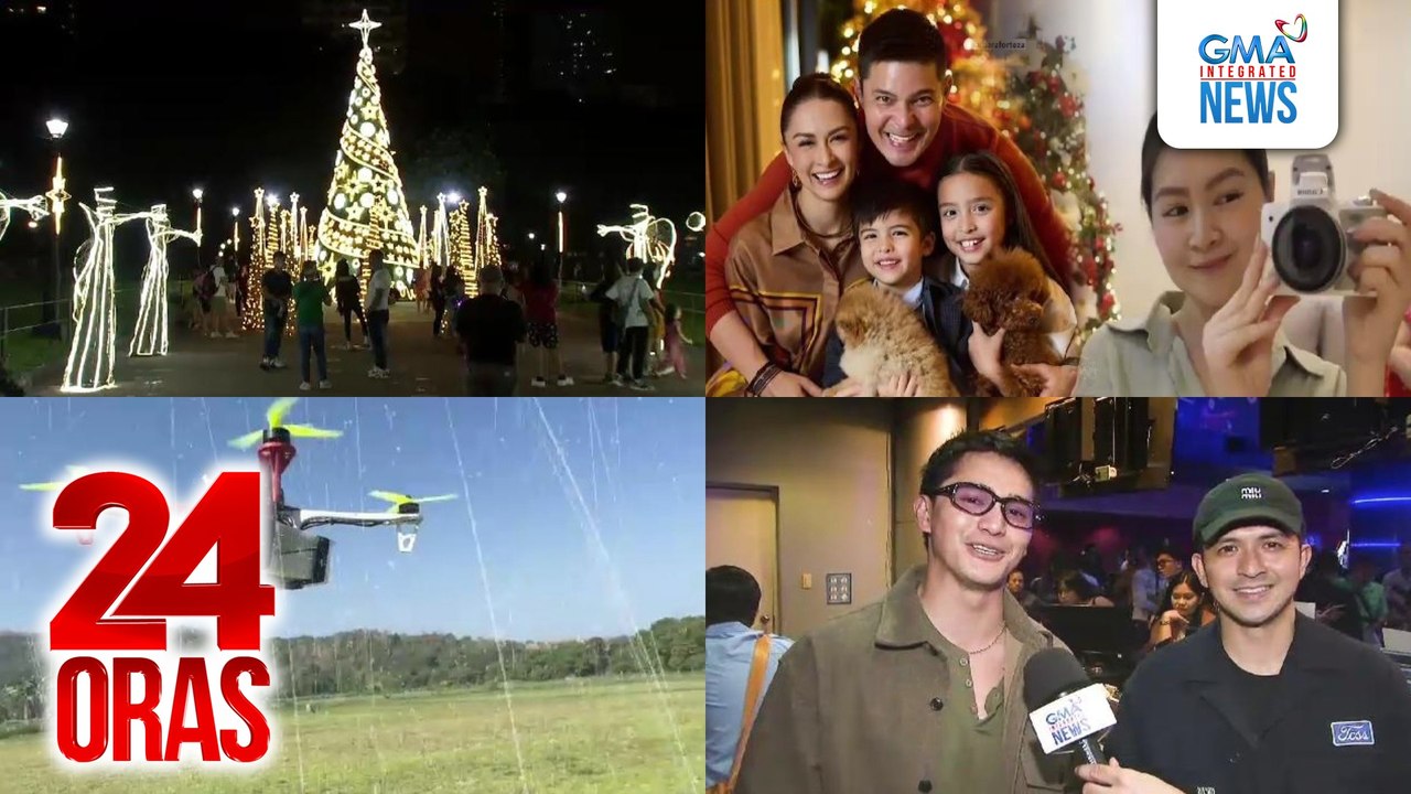 24 Oras: (Part 3) SWS: 65% ang umaasa sa masayang pasko; marami pa ring ipinagpasalamat; christmas greetings ng Kapuso stars; Dennis Trillo at Ruru Madrid, sinurpresa ang mga nanood ng "Green Bones" sa MMFF Day 1, atbp.