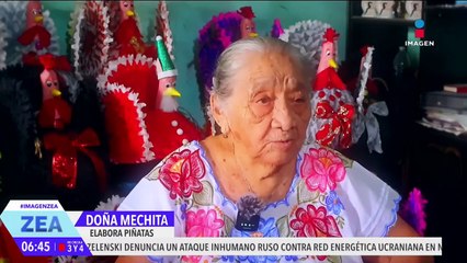 Abuelita de 96 años elabora piñatas en forma de pavo en Mérida, Yucatán