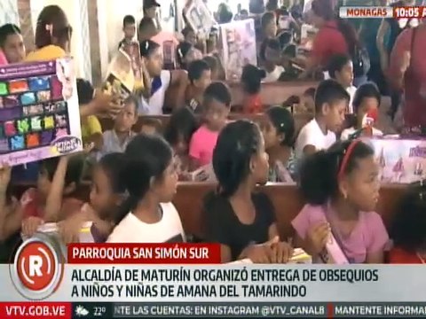 Monagas | Niños y niñas de la pqa. San Simón Sur recibieron con alegría sus obsequios navideños