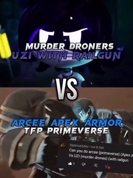 Arcee Apex Armor Tfp Vs Uzi With Railgun #transformers #murderdrones #shorts