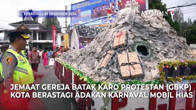 Meriah! Karnaval Mobil Hias Ramaikan Perayaan Natal di Kota Berastagi