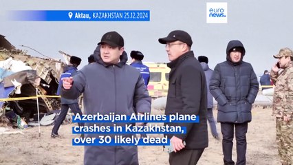 Kazakhstan regional governor visits site of Azerbaijan Airlines plane crash