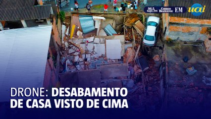 Drone revela impacto do desabamento no bairro Conjunto Paulo VI, em BH