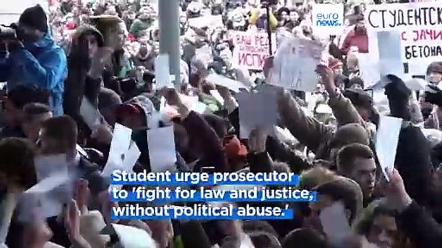 Serbian students gather in Belgrade in another protest over deadly train station awning collapse