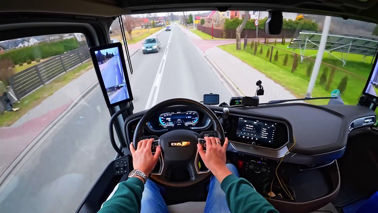 In this POV 4K video I drive along Polish national roads to the Truck service center