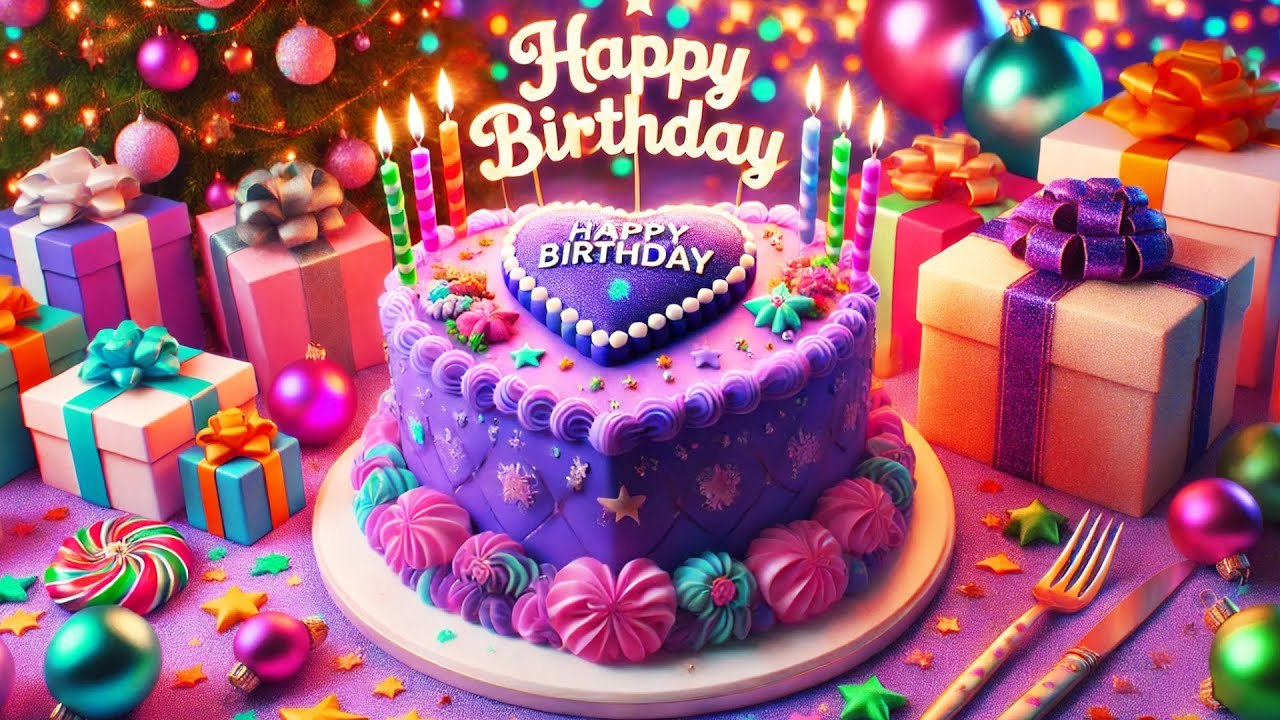 Best Mixes Happy Birthday Song 🎶 🎉 4K Birthday TV Background With Happy Birthday To You