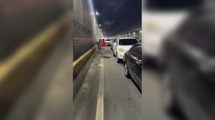 Choque múltiple provoca pánico en el túnel de la avenida 27 de Febrero